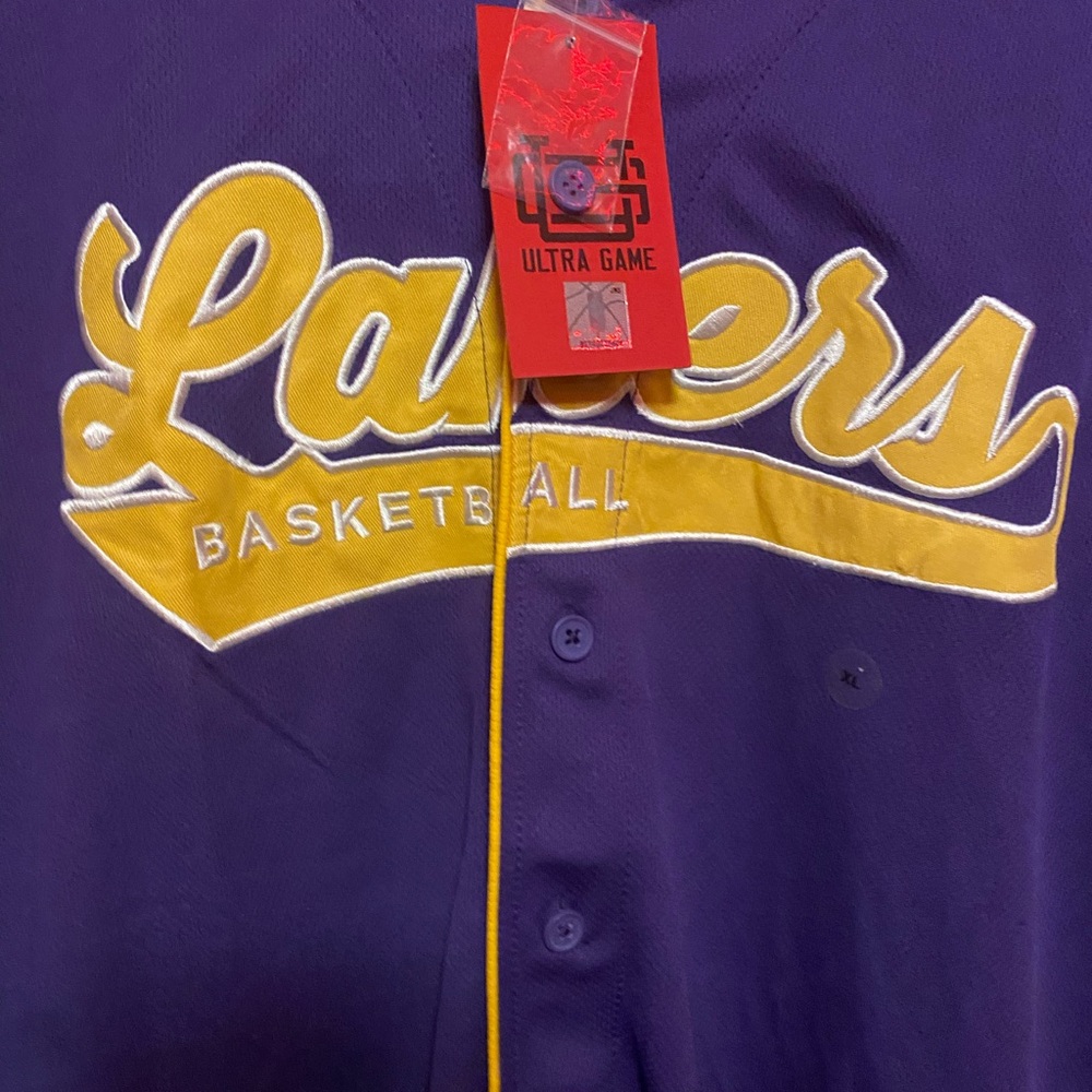 Ultra Game Men's Purple and Gold Basketball Jersey